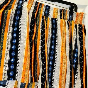 Multi color vacation shorts.